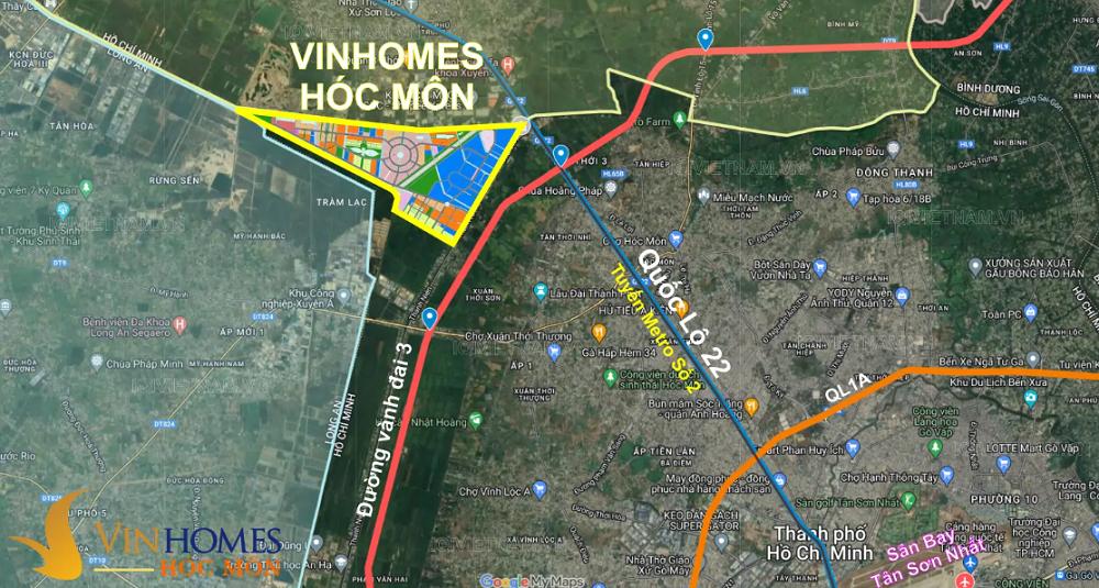 Vinhomes Hóc Môn liền kề Quốc lộ 22 giúp cư dân di chuyển thuận tiện