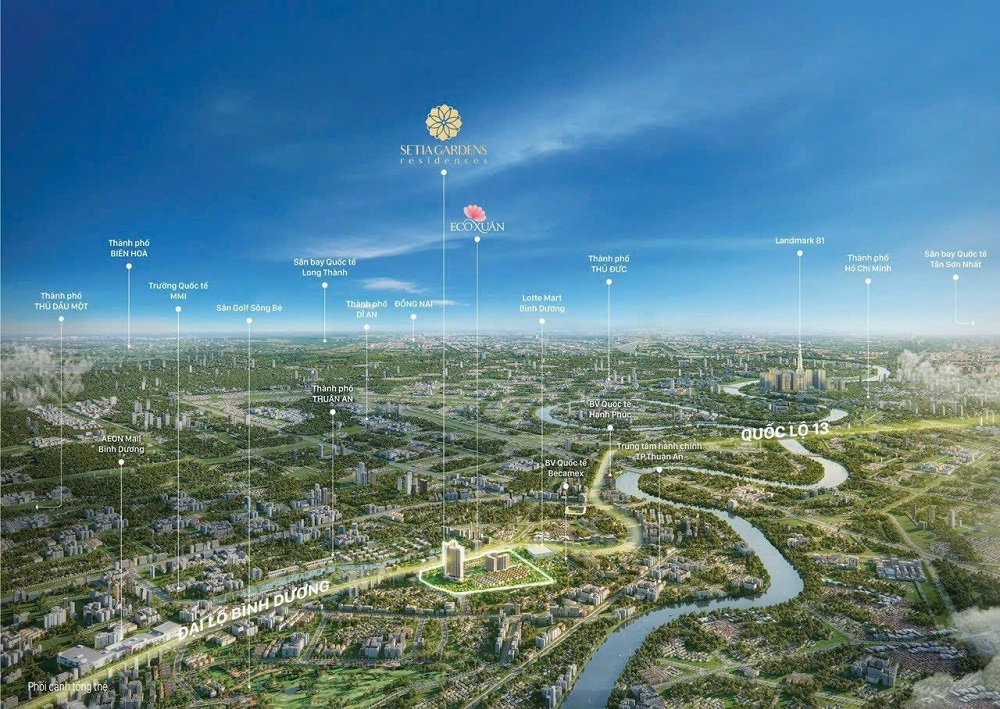 Vị trí dự án Setia Edenia dễ kết nối, gần không gian xanh